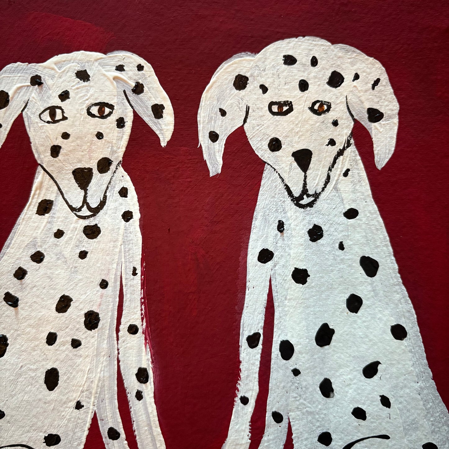 Dalmatians on Red.