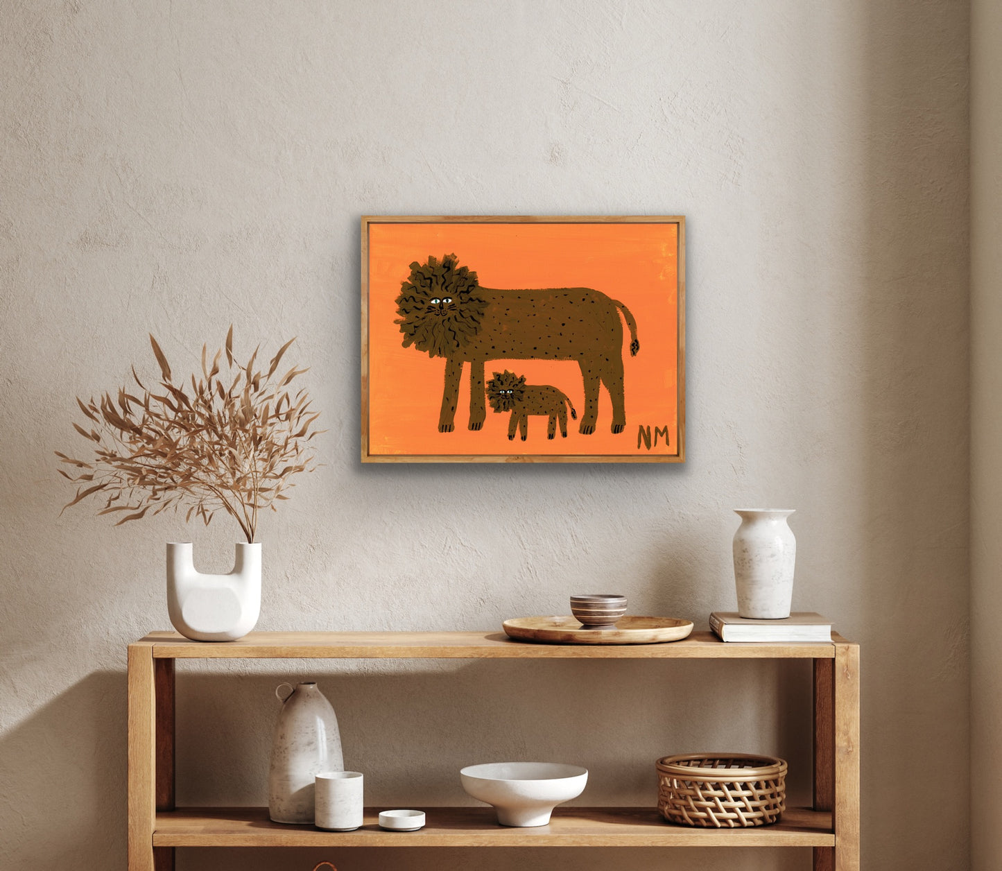 Little baby lion print.