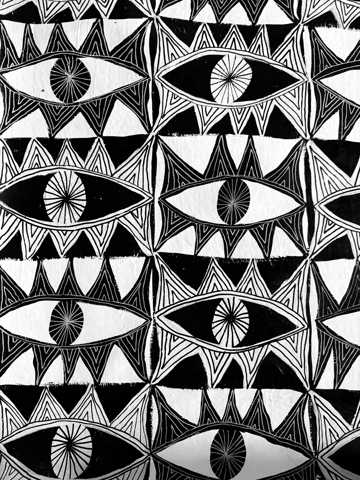 Black and white eyes