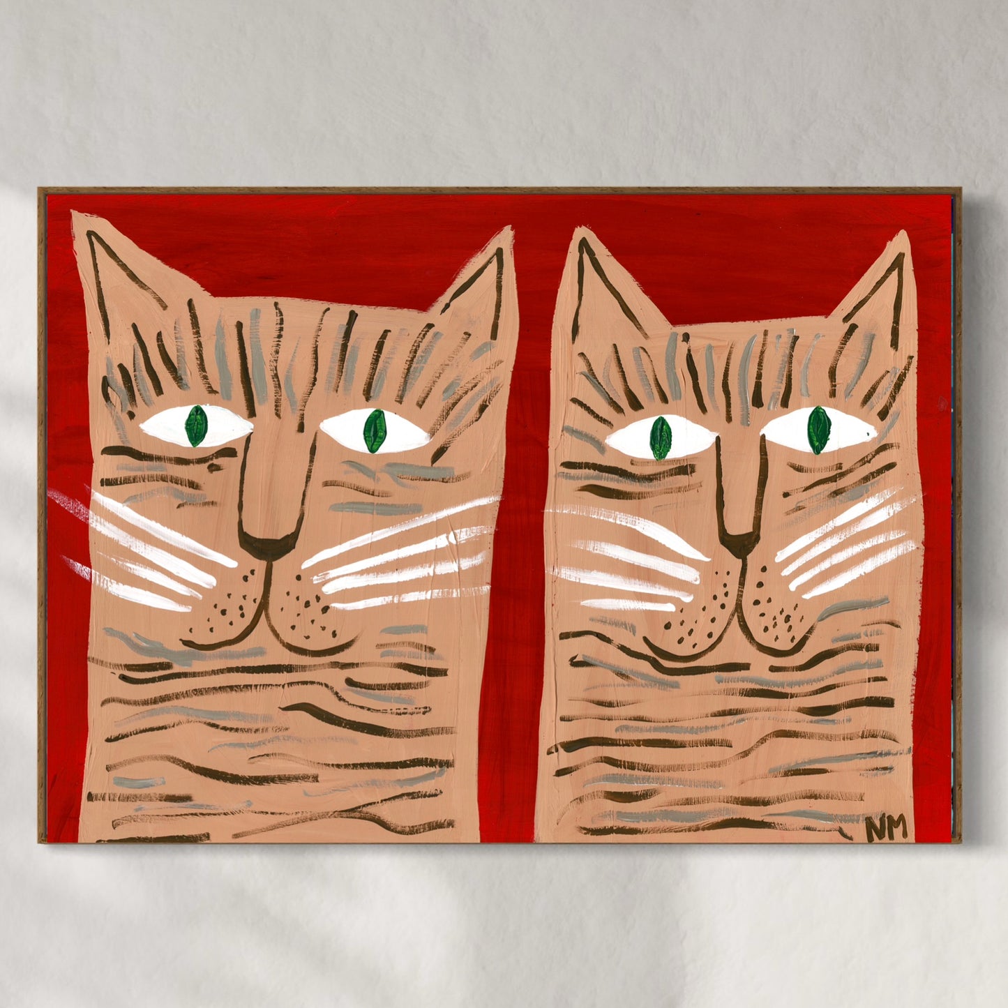 Two tabby friends print.