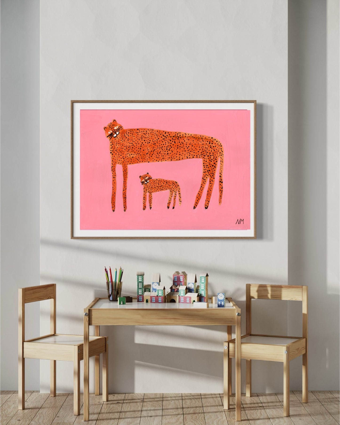 Pink baby leopard print.