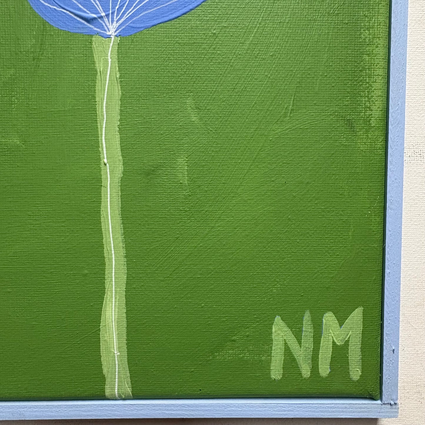 Two blue flowers.