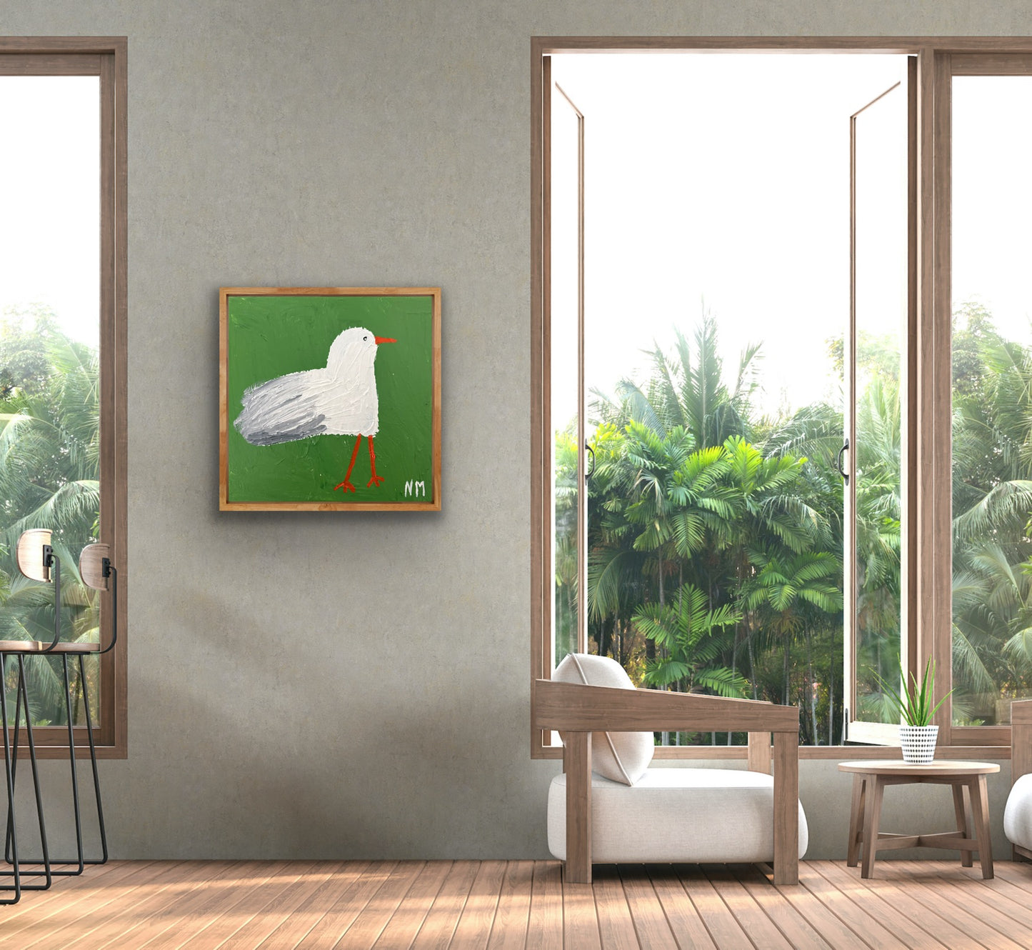 Seagull print.