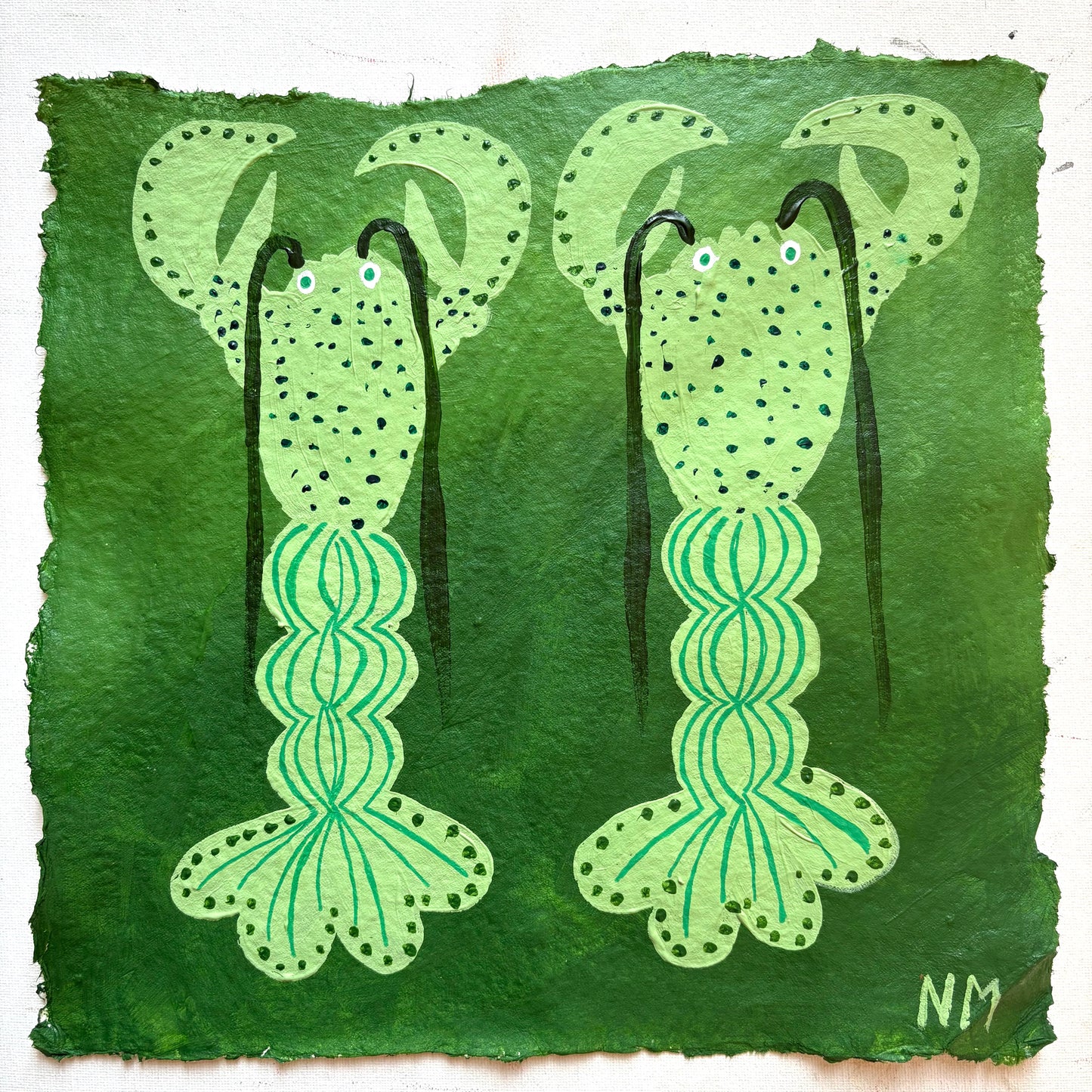 Green lobsters.