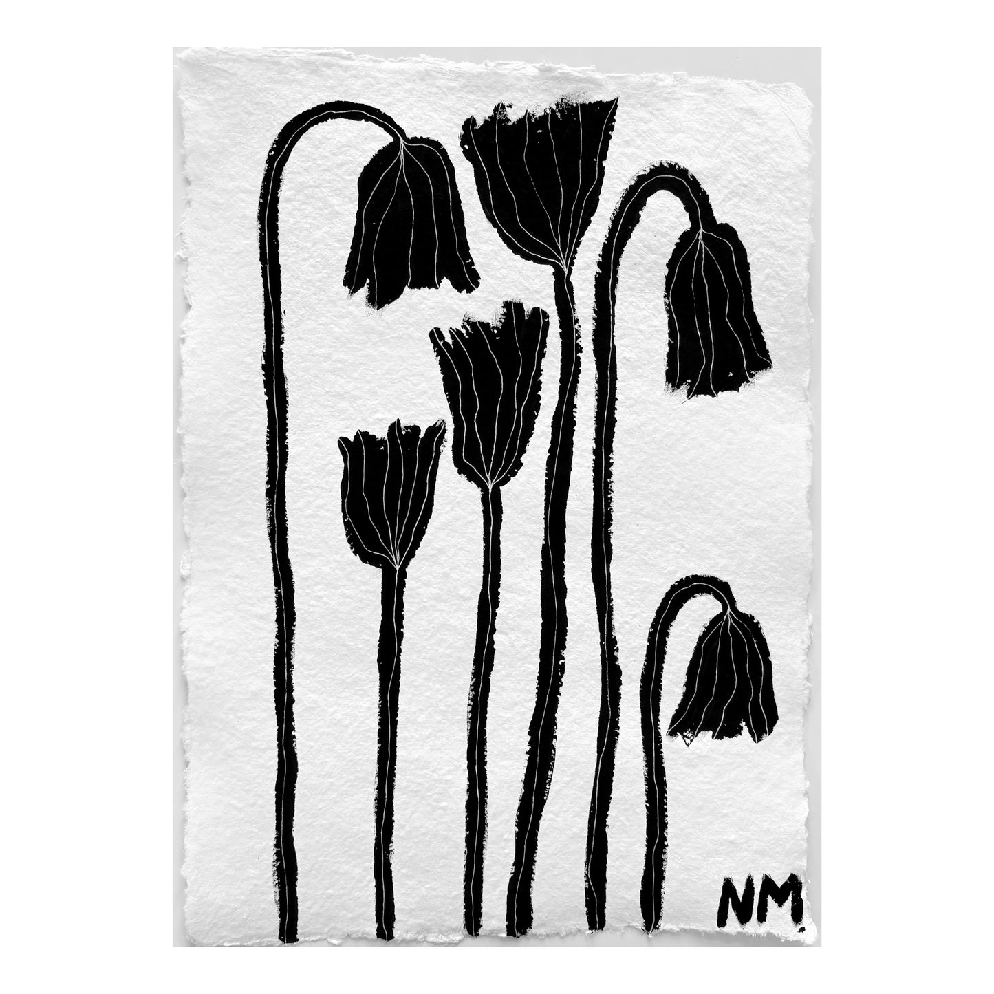 Black flowers.