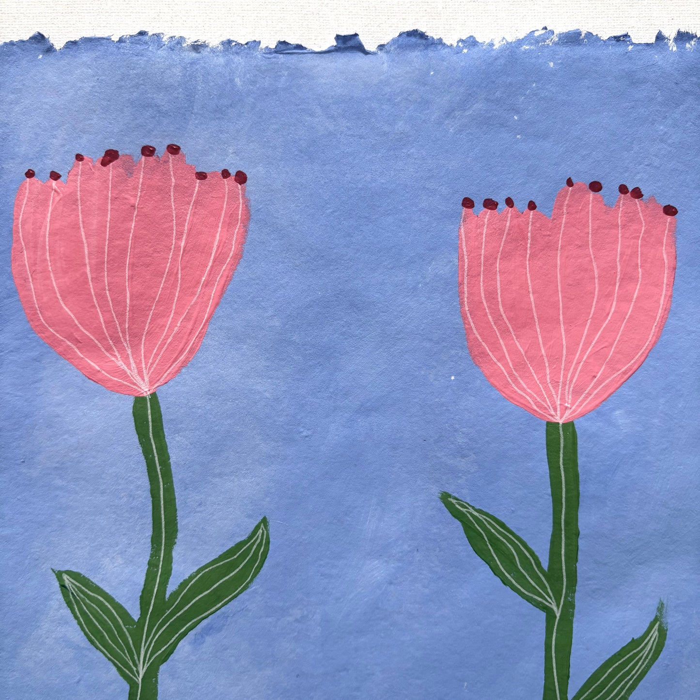 Pink flowers.