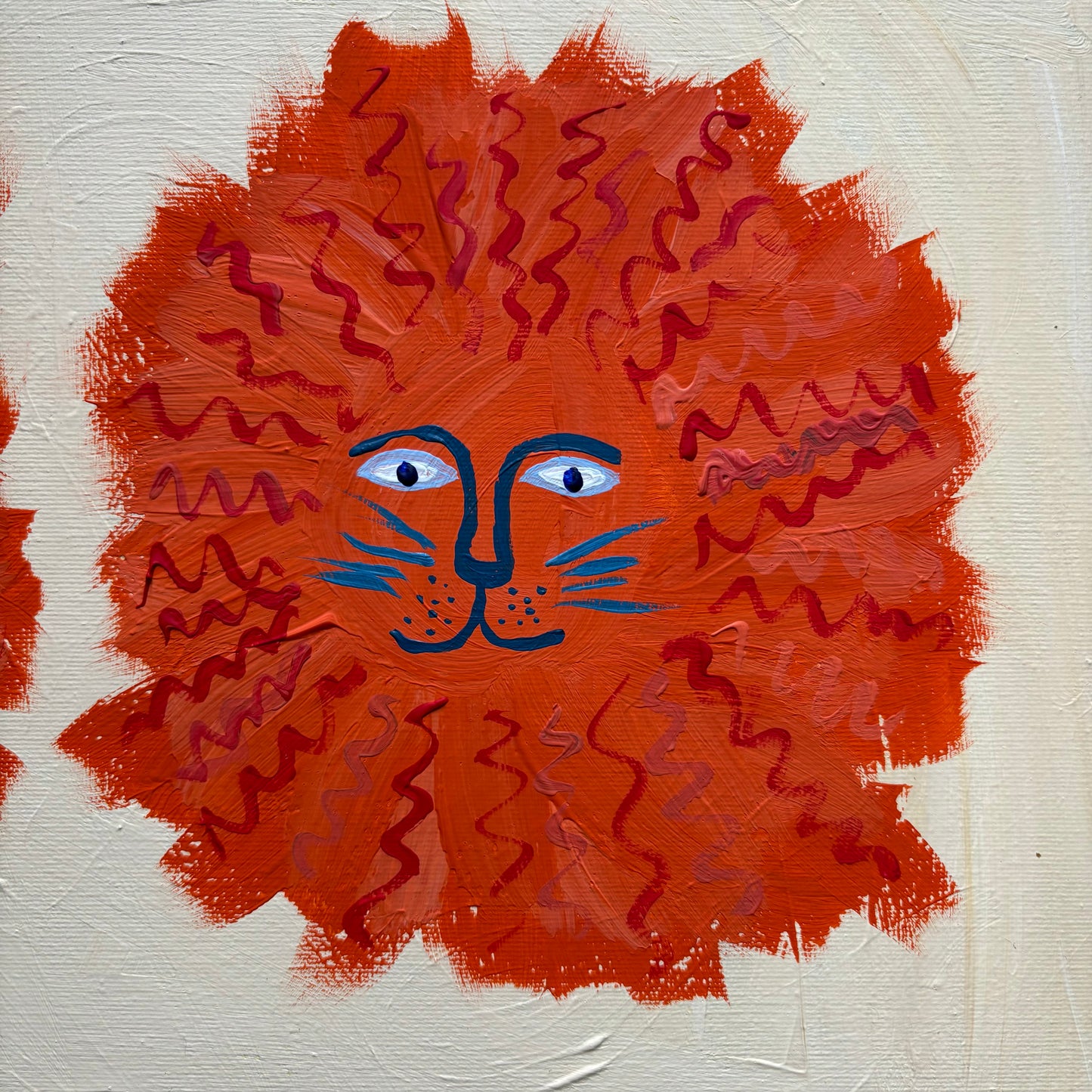 Orange lion friends.