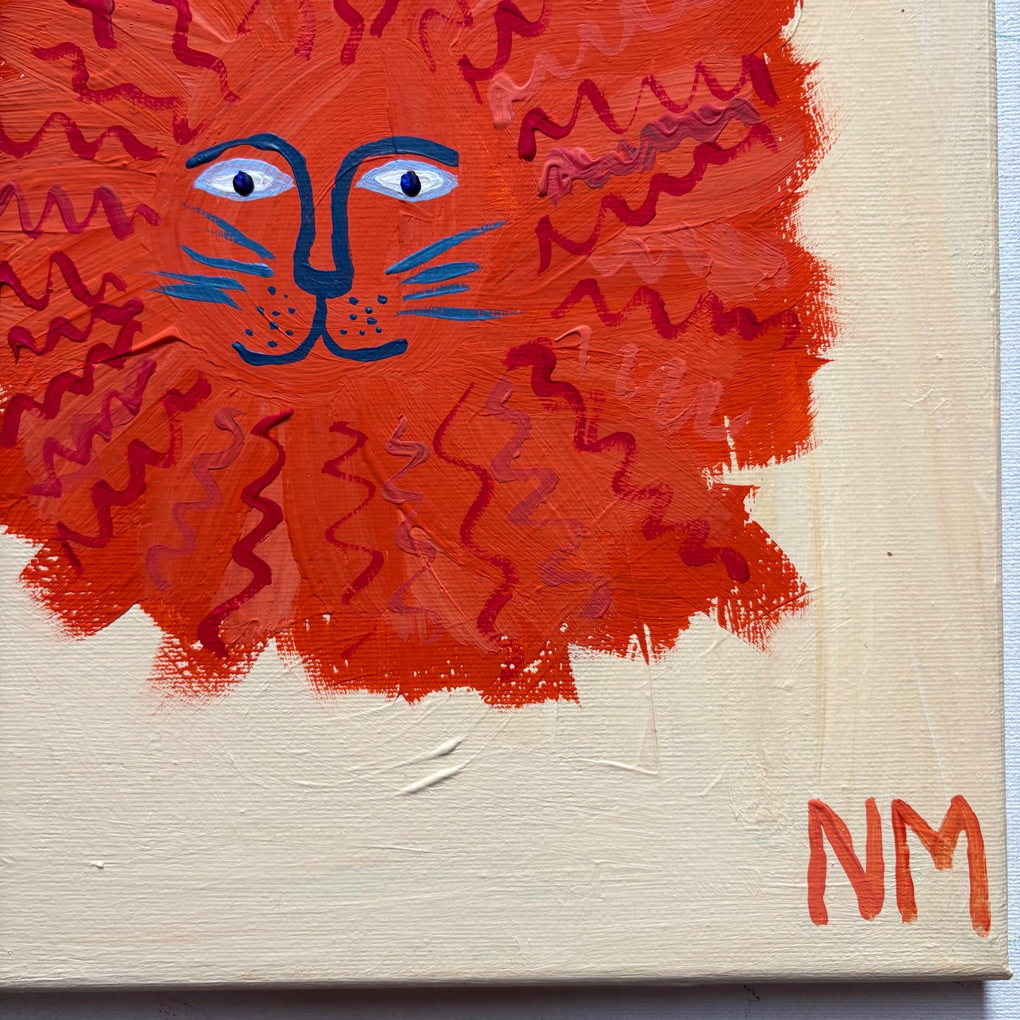 Orange lion friends.