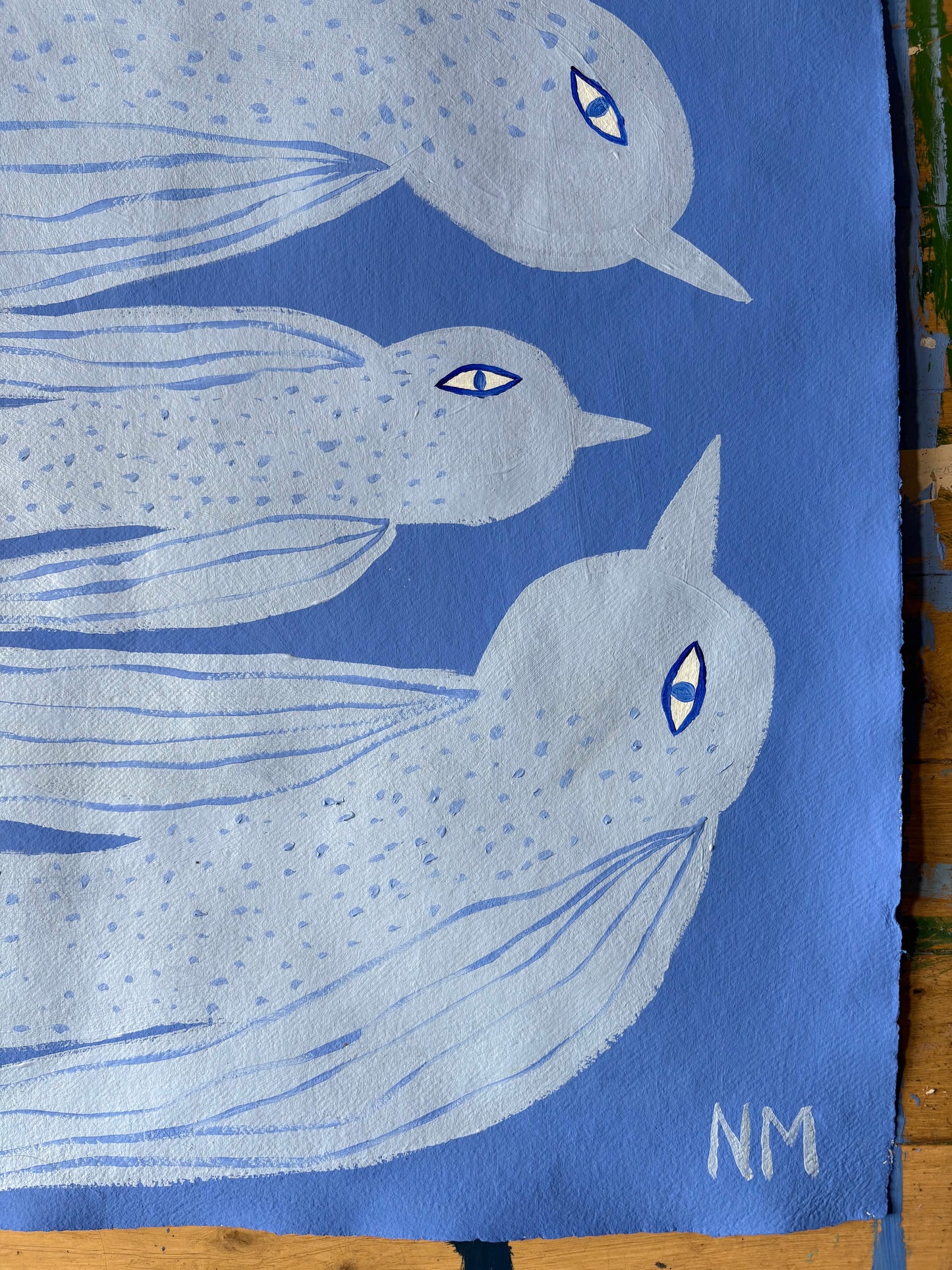 Blue bird family.
