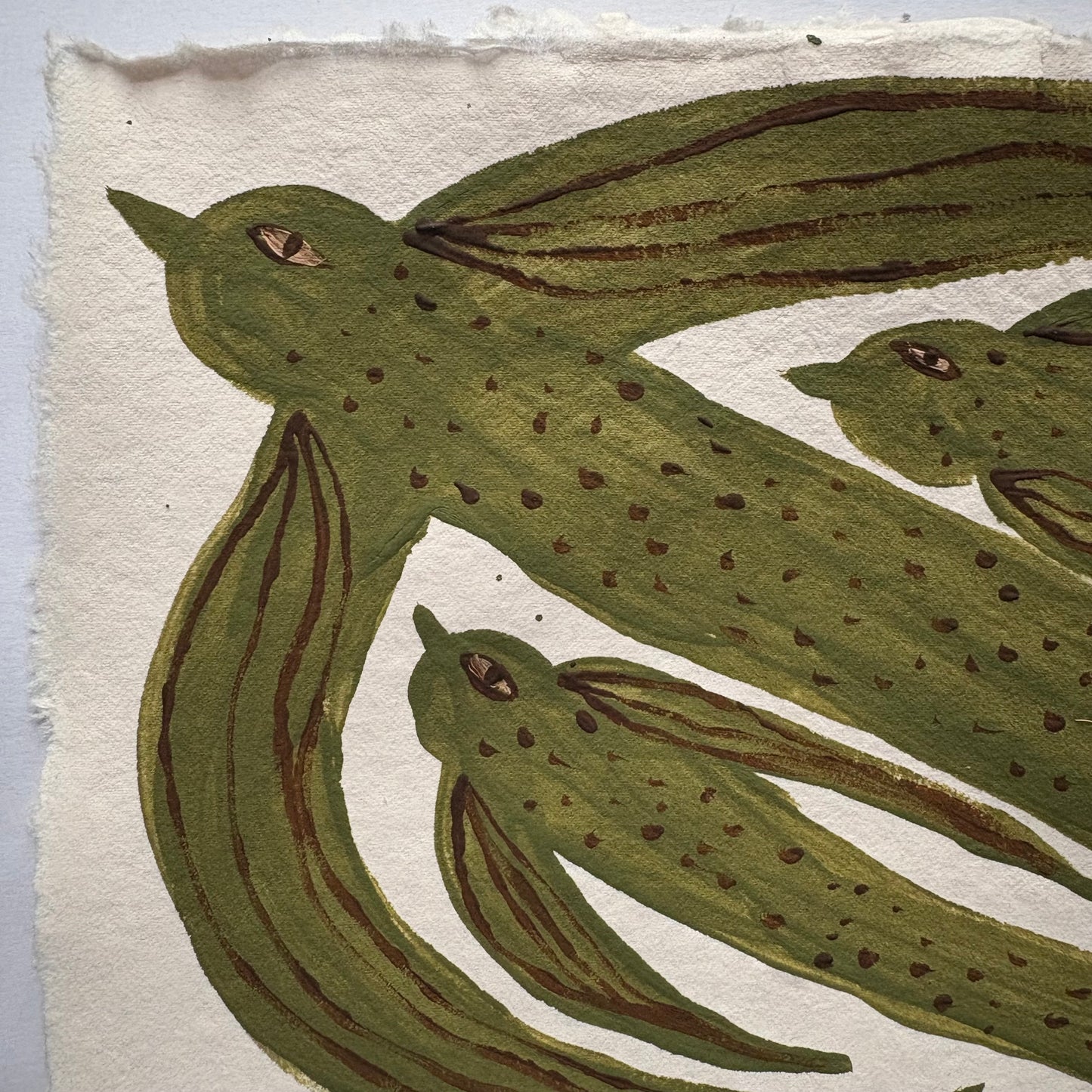 Green birds.