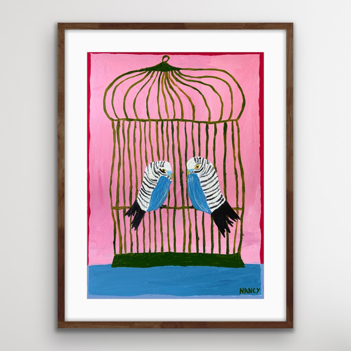 Two budgies print.