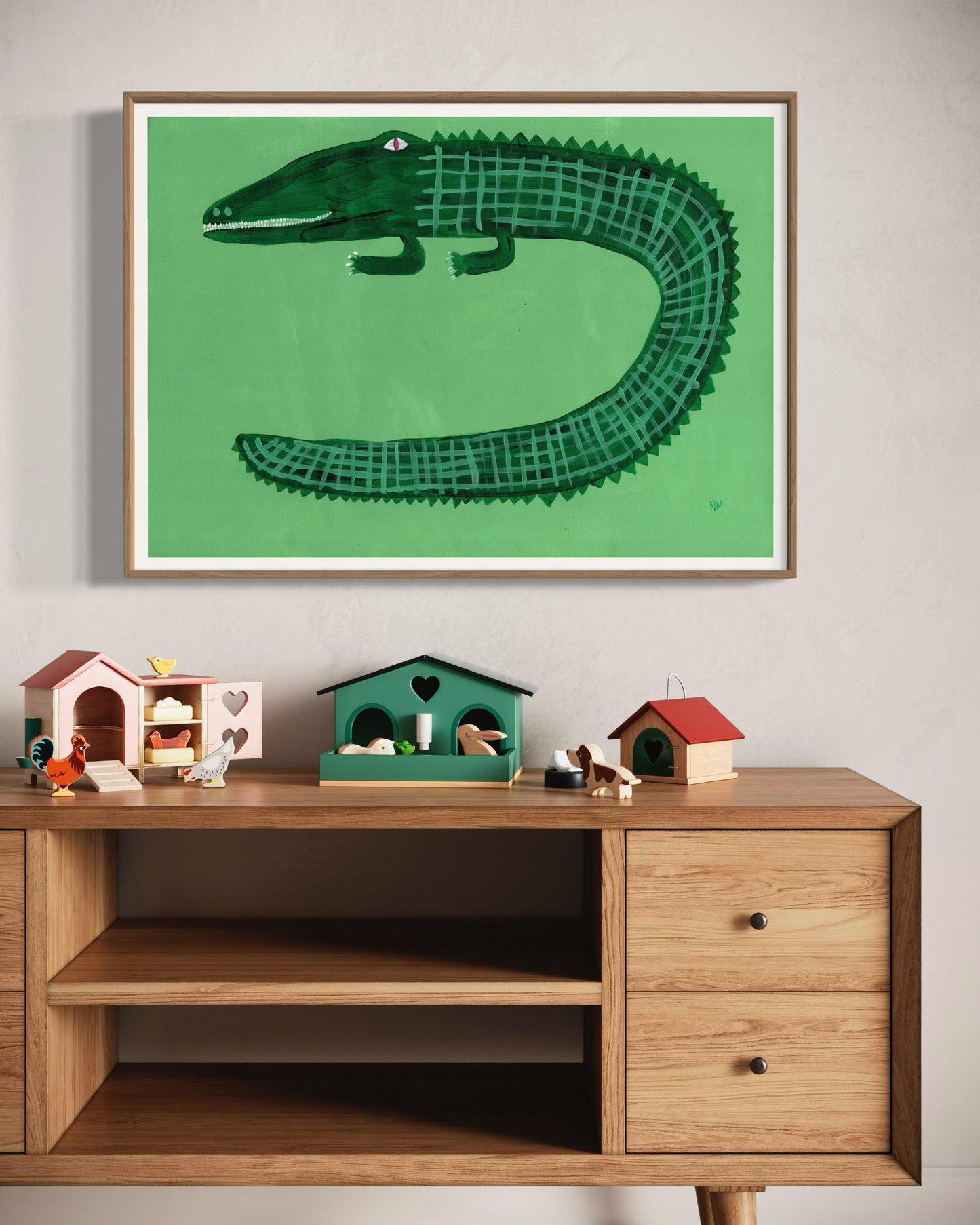 Green crocodile