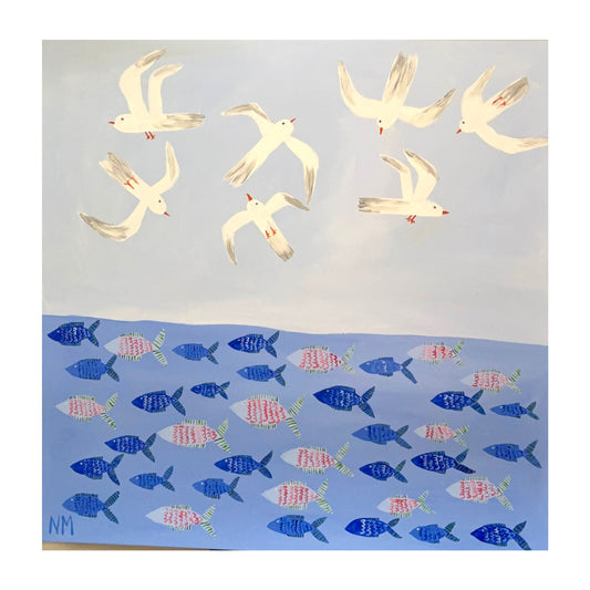 The sea and the sky.