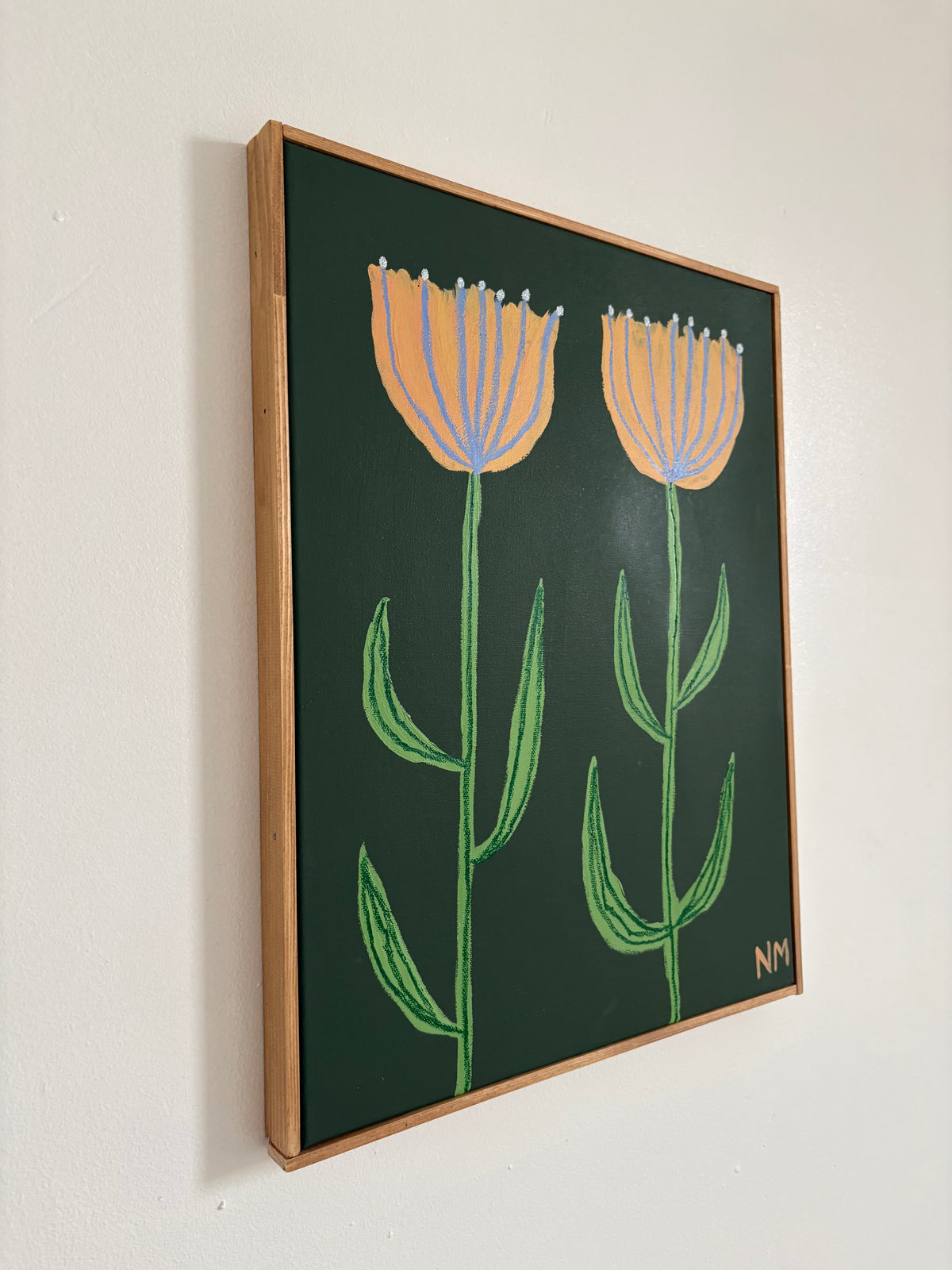 Two blooming flowers.