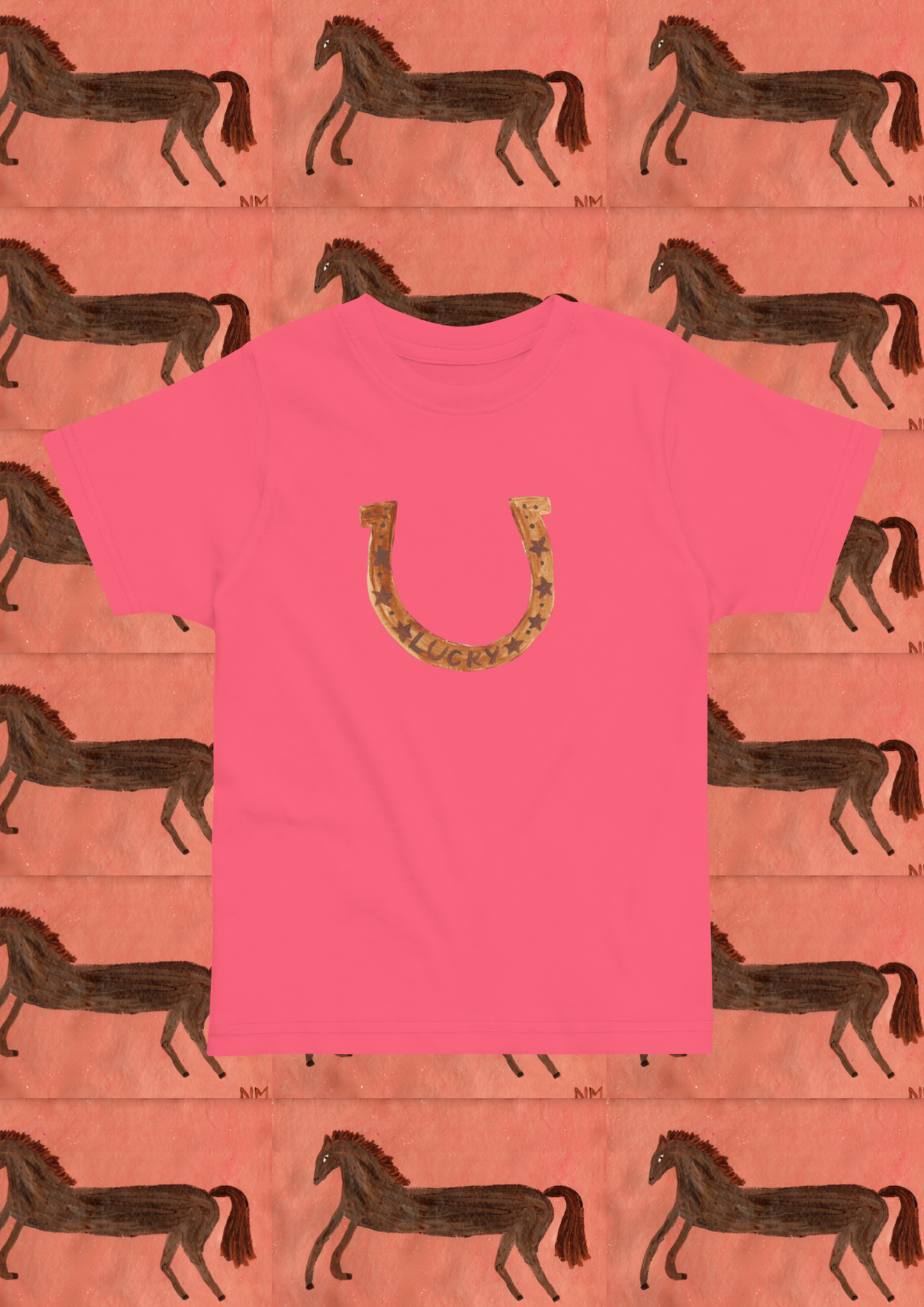 Kids Lucky Horseshoe T-shirt.