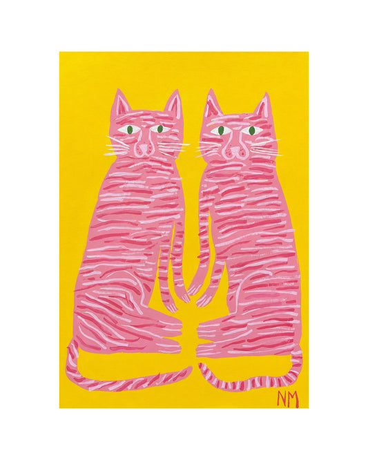 Pink tabby cats.