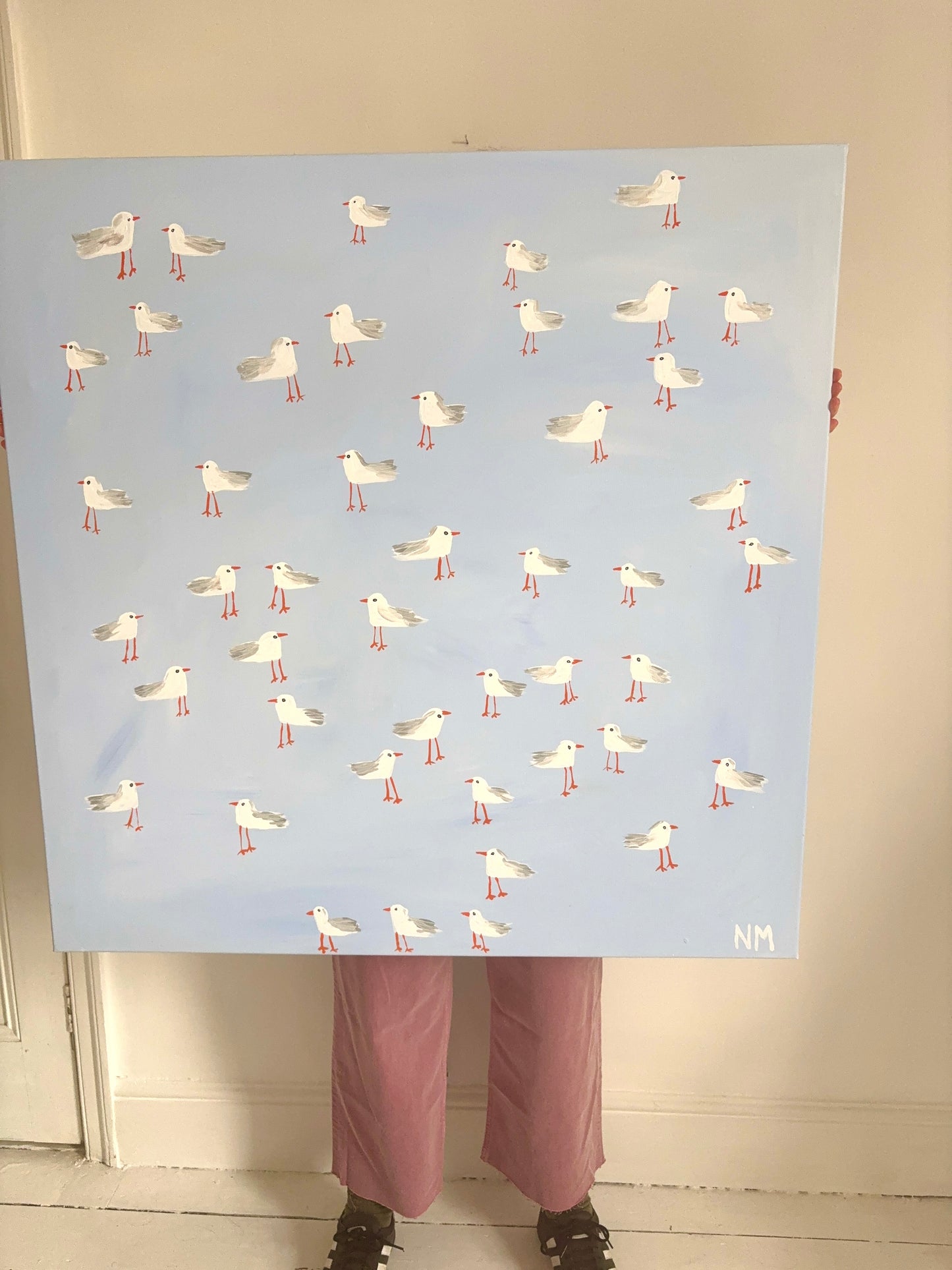 A squabble of seagulls