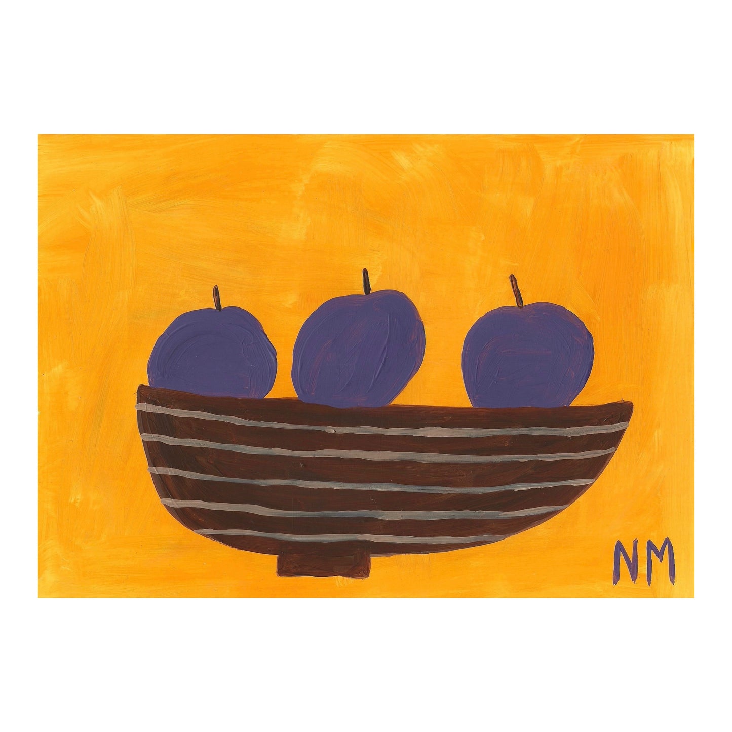 Three plums print.