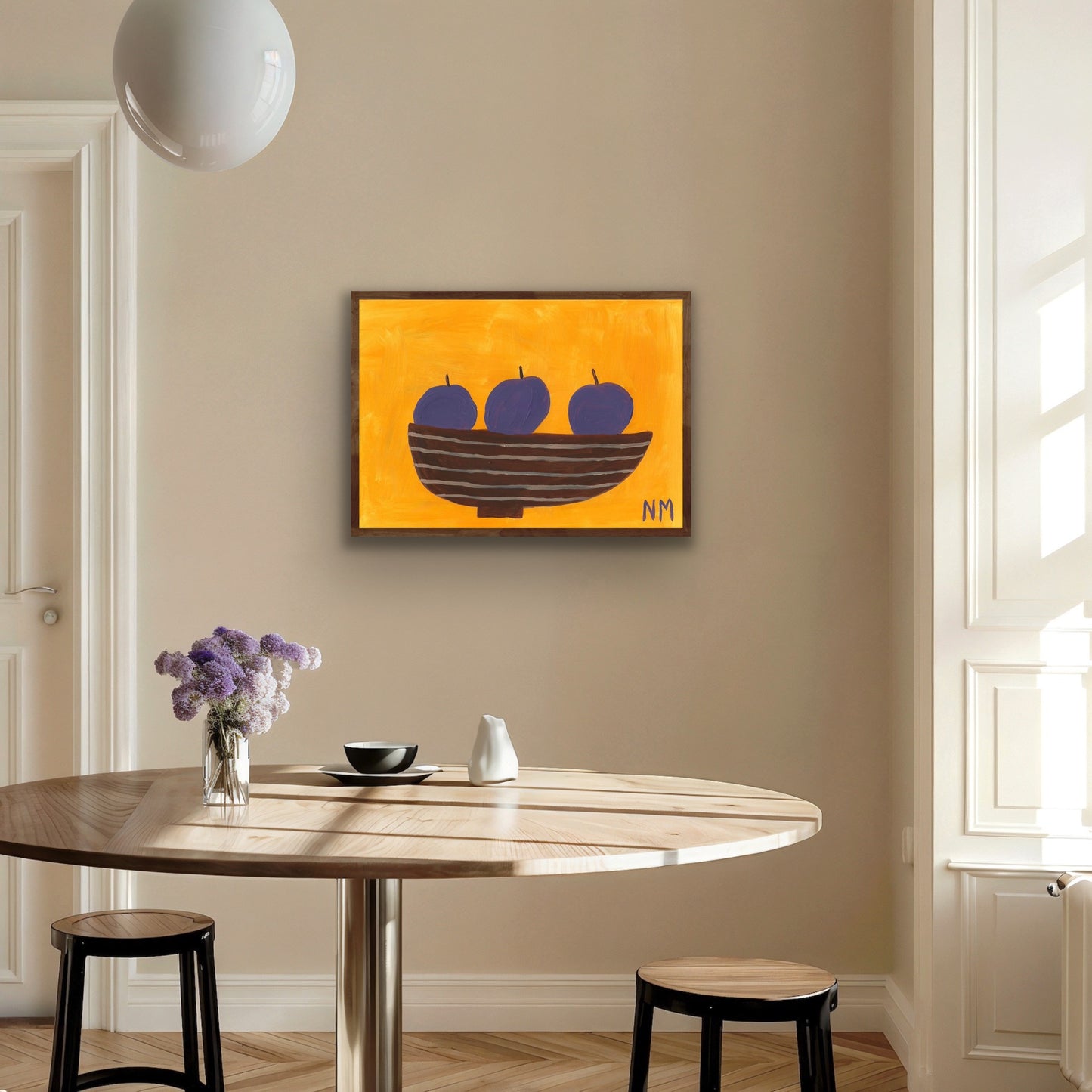 Three plums print.