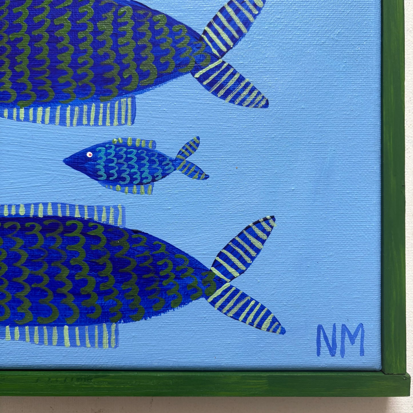 Blue fish family.