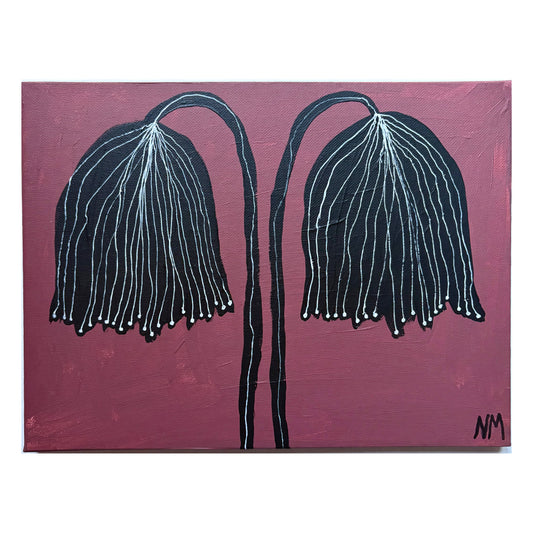 Two black flowers