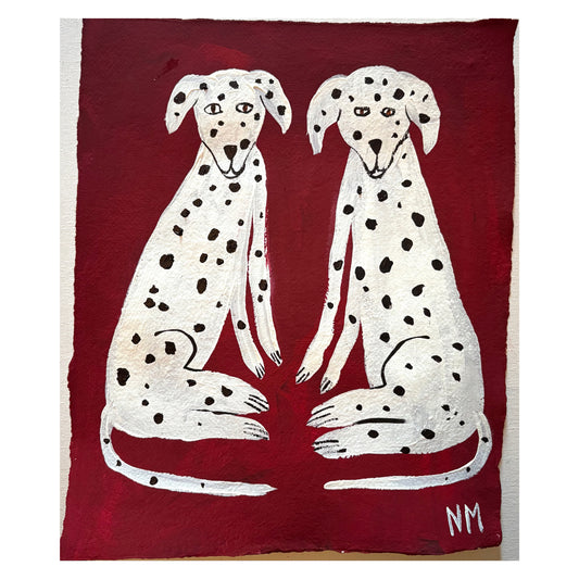 Dalmatians on Red.