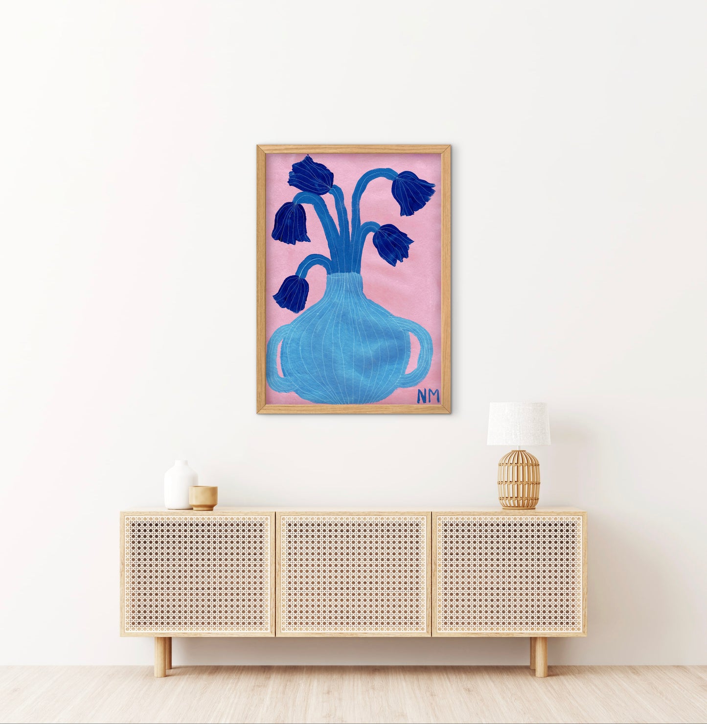 Blue Flowers In The Blue Vase Print.