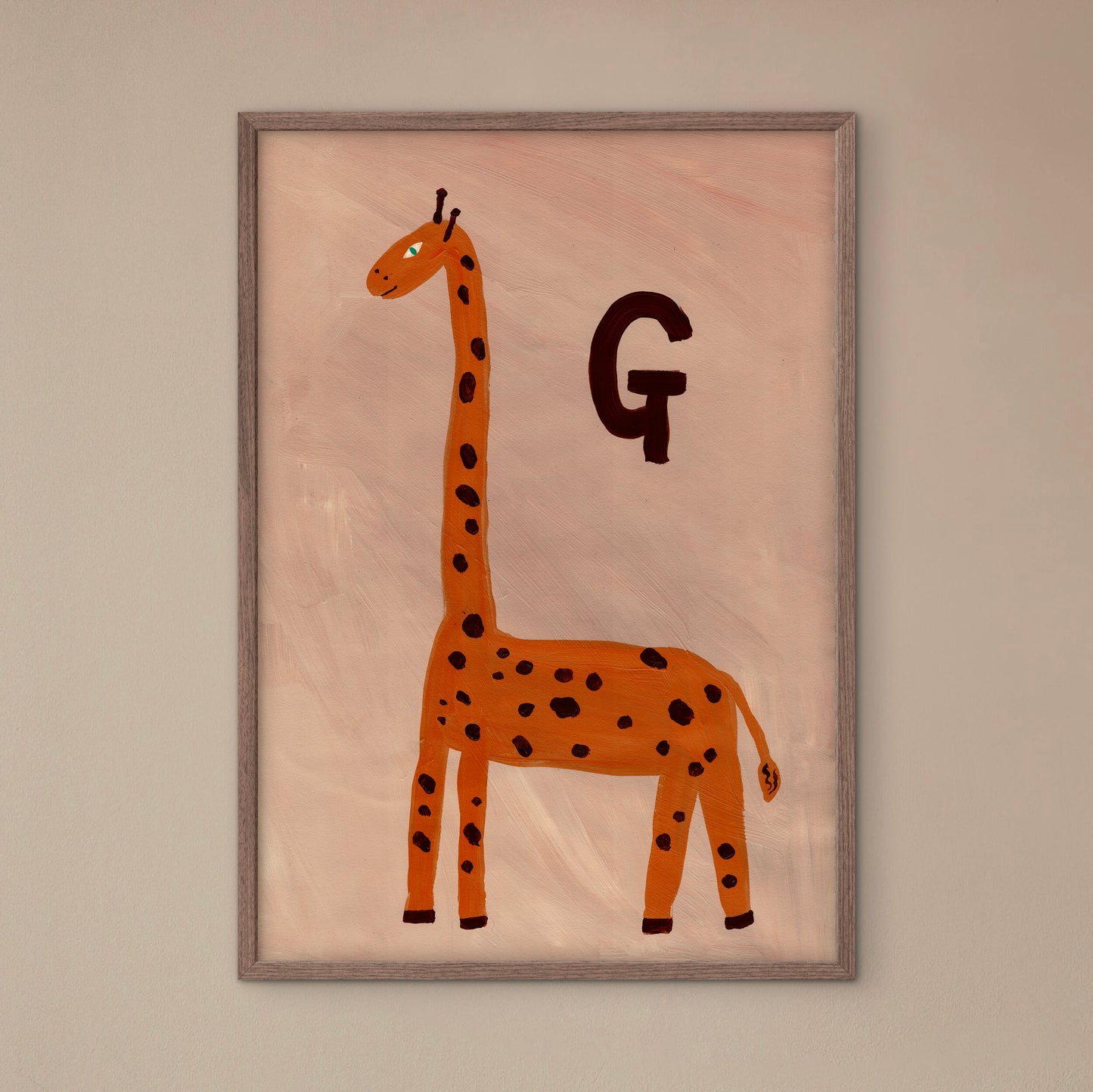 Alphabet G giraffe Print.