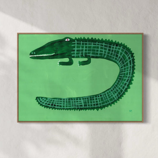 Green crocodile