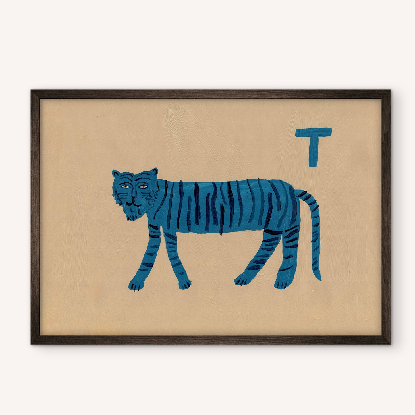 Alphabet T Tiger Print.