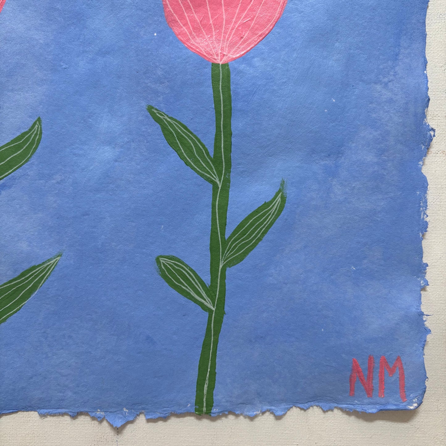 Pink flowers.