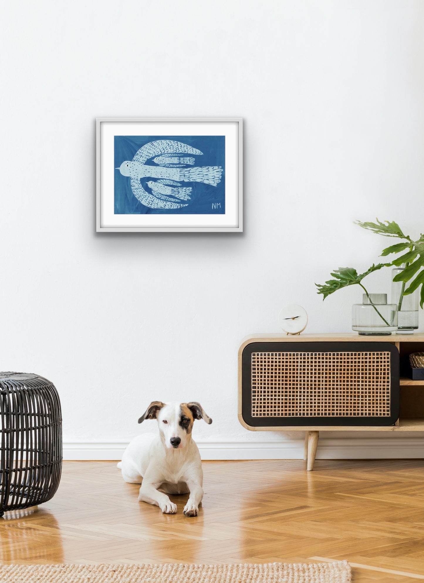Two baby birds print.