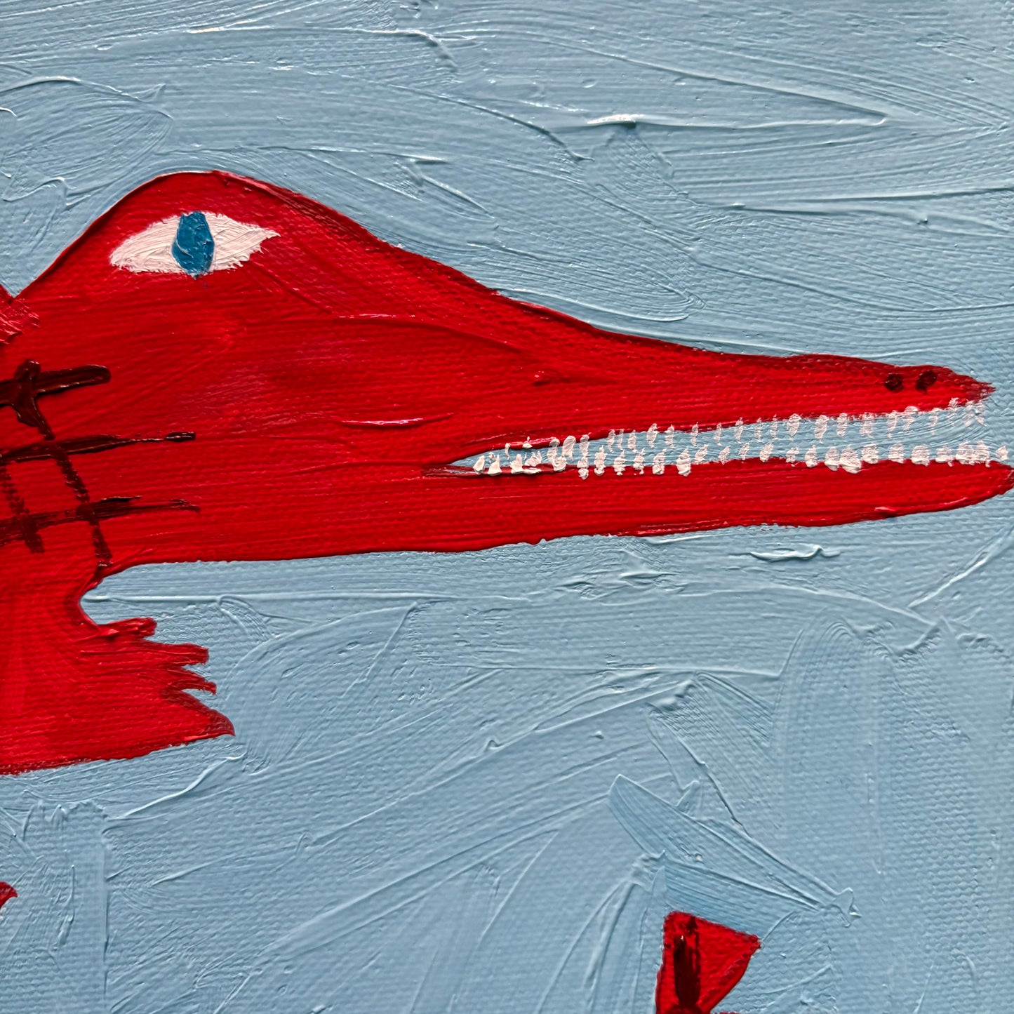 Red crocodile.