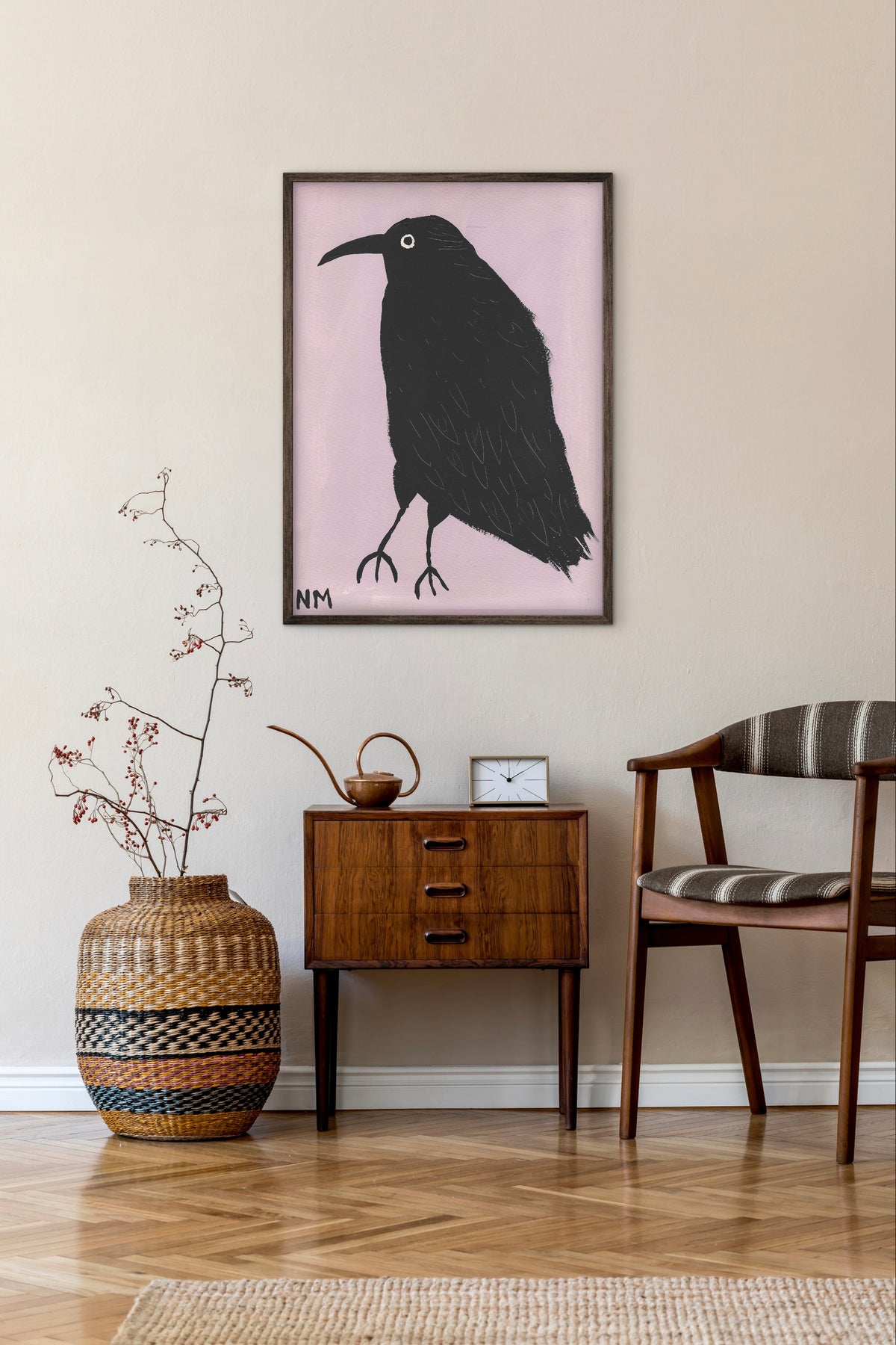 Crow print.