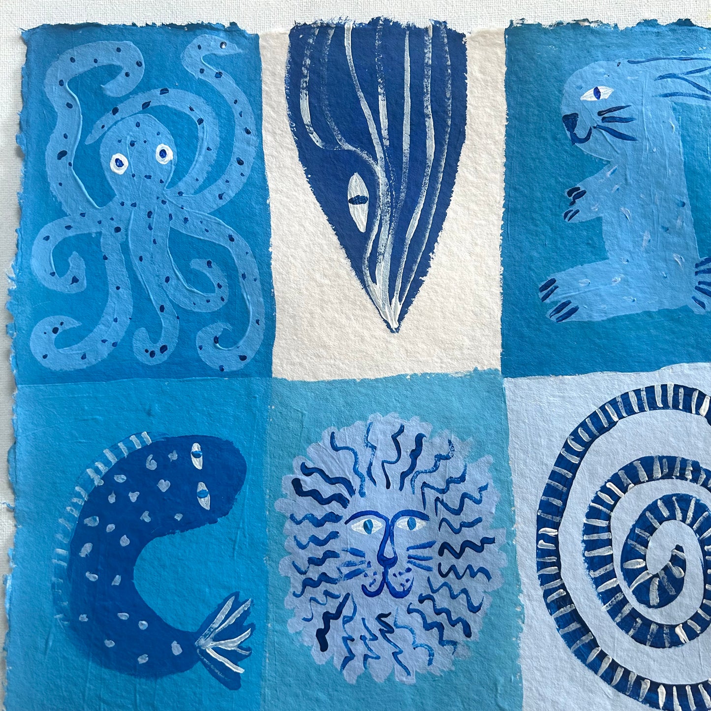 Lots of blue animals