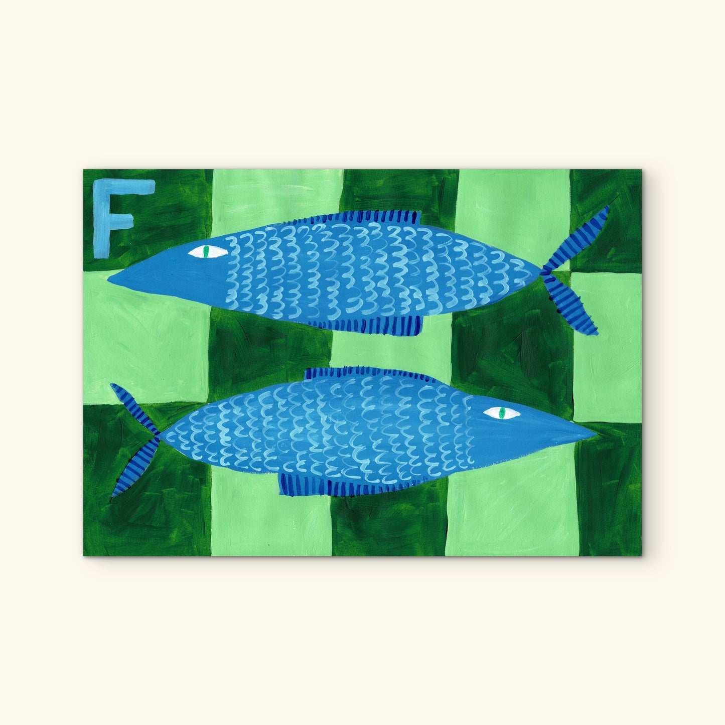 Alphabet F Fish Print.