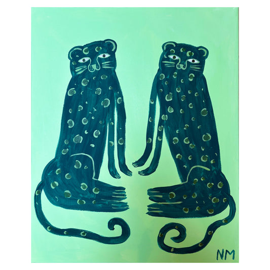 Green leopard friends.