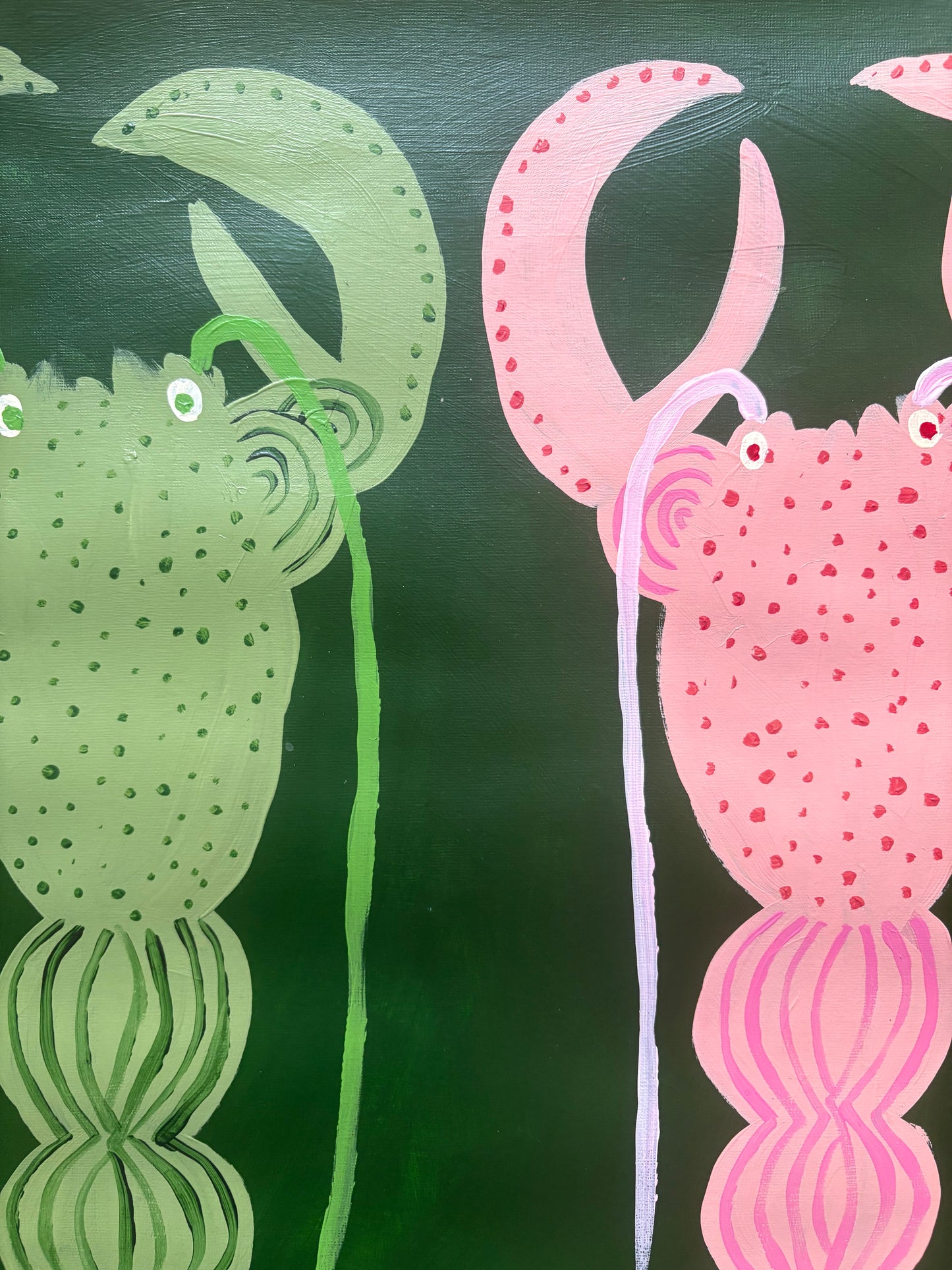 Pink & Green Lobsters.