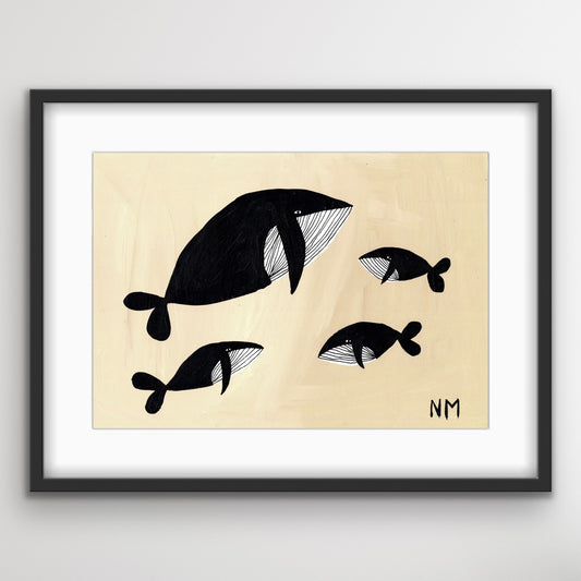 Three baby whales.
