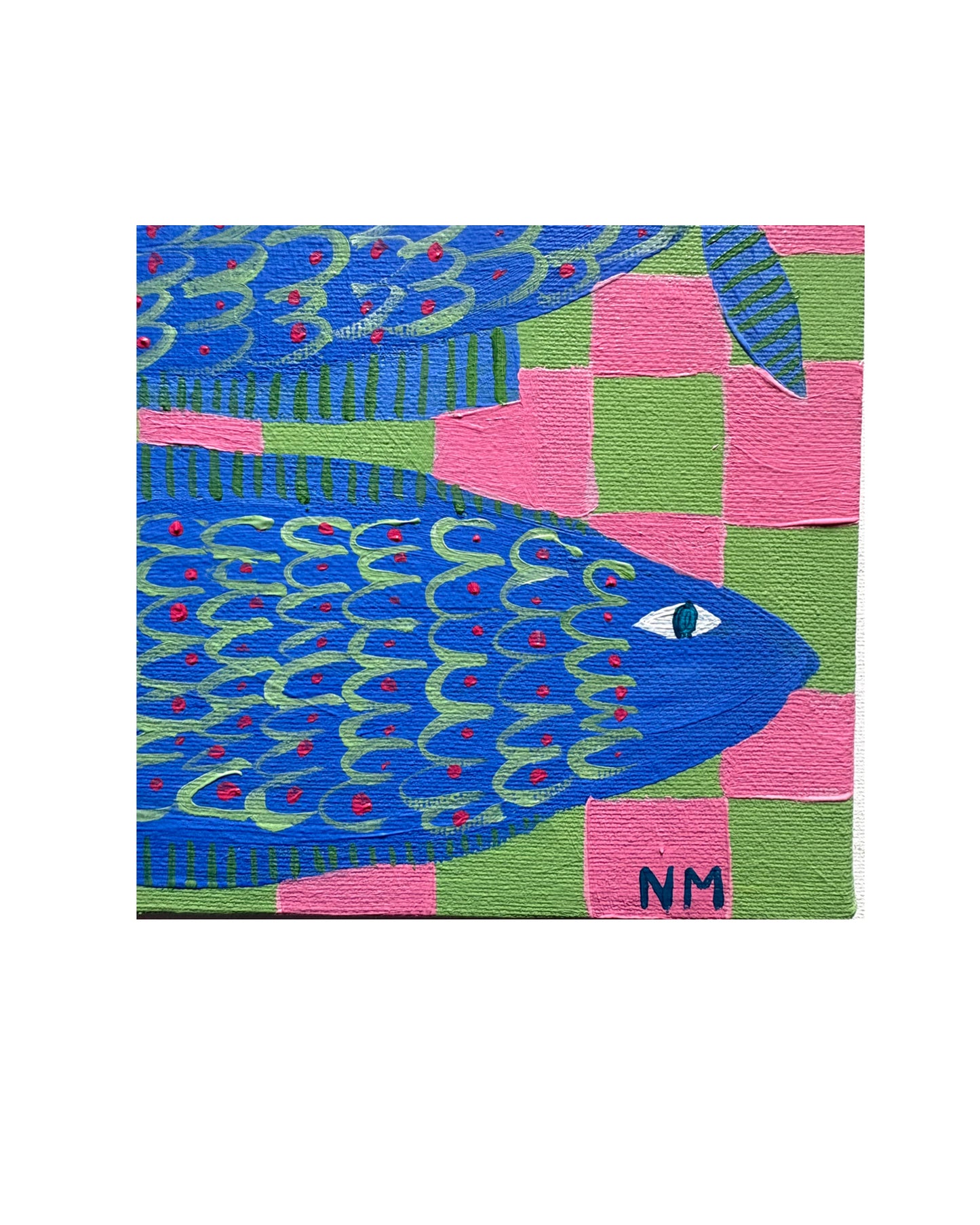Two blue fish.