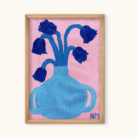 Blue Flowers In The Blue Vase Print.