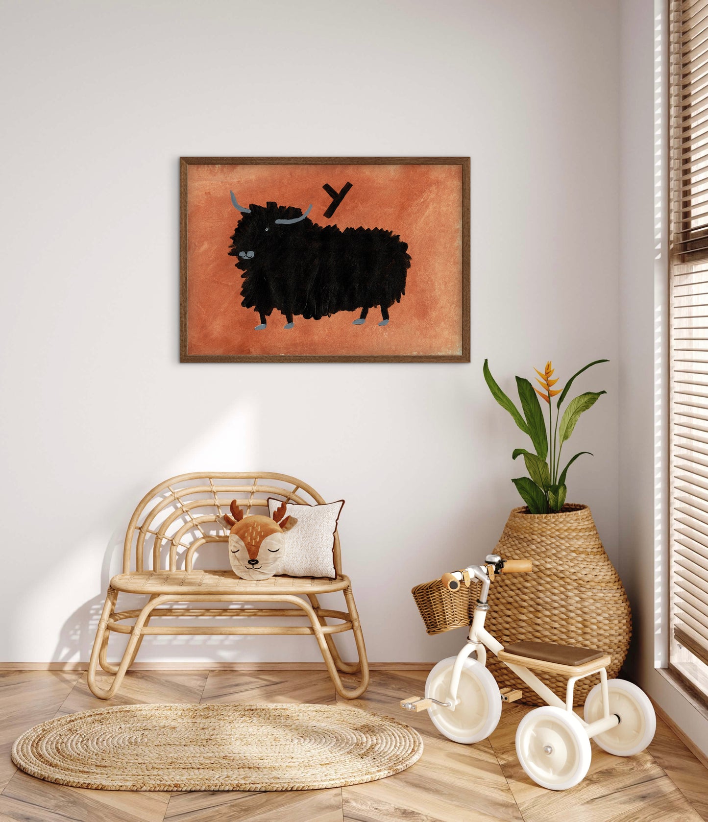 Alphabet Y Yak Print.