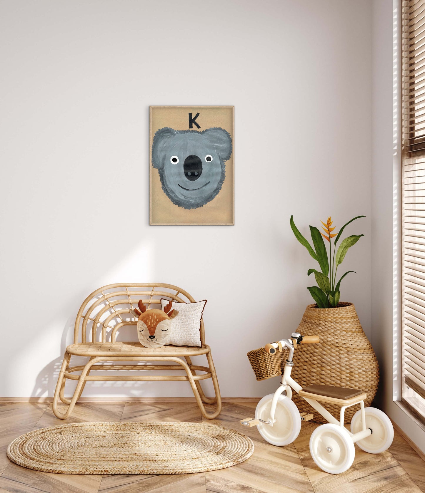 Alphabet K Koala Print.