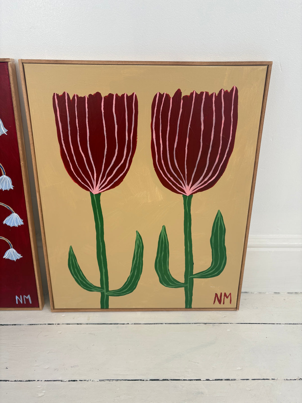 Red flowers.