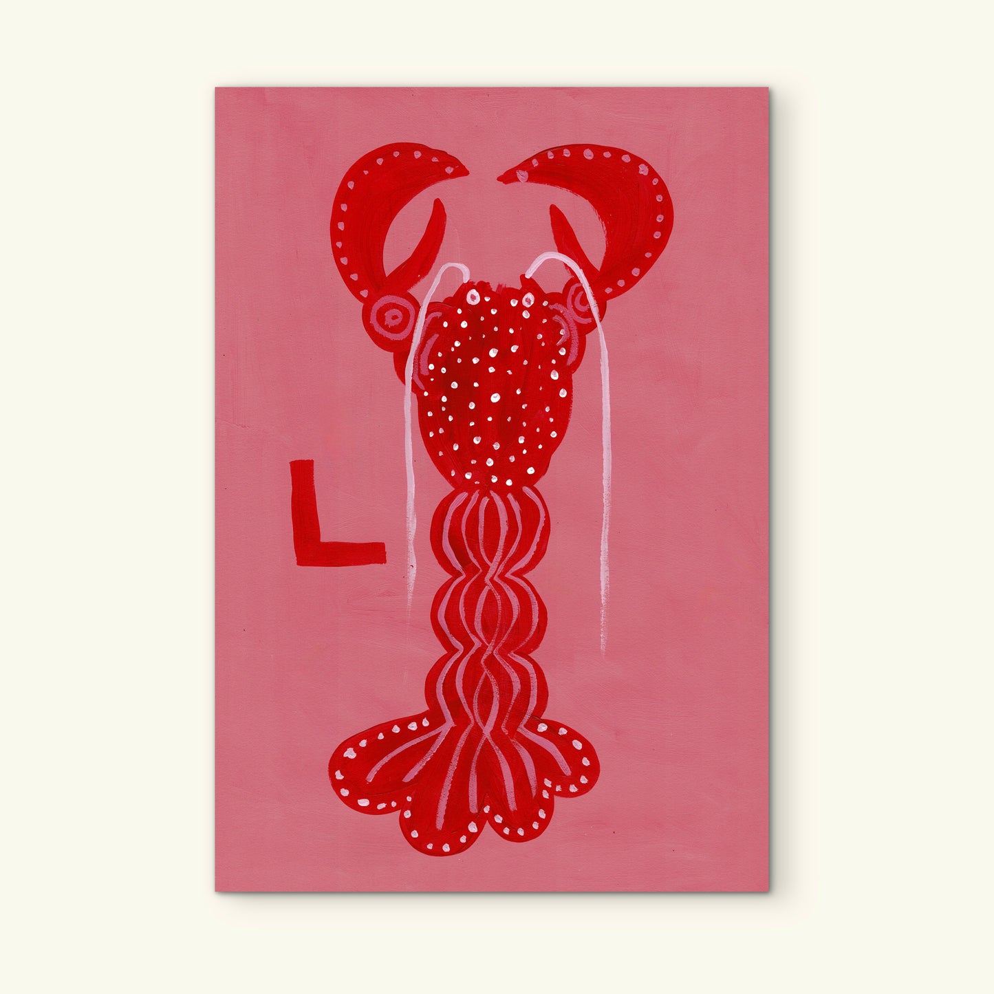 Alphabet L Lobster Print.