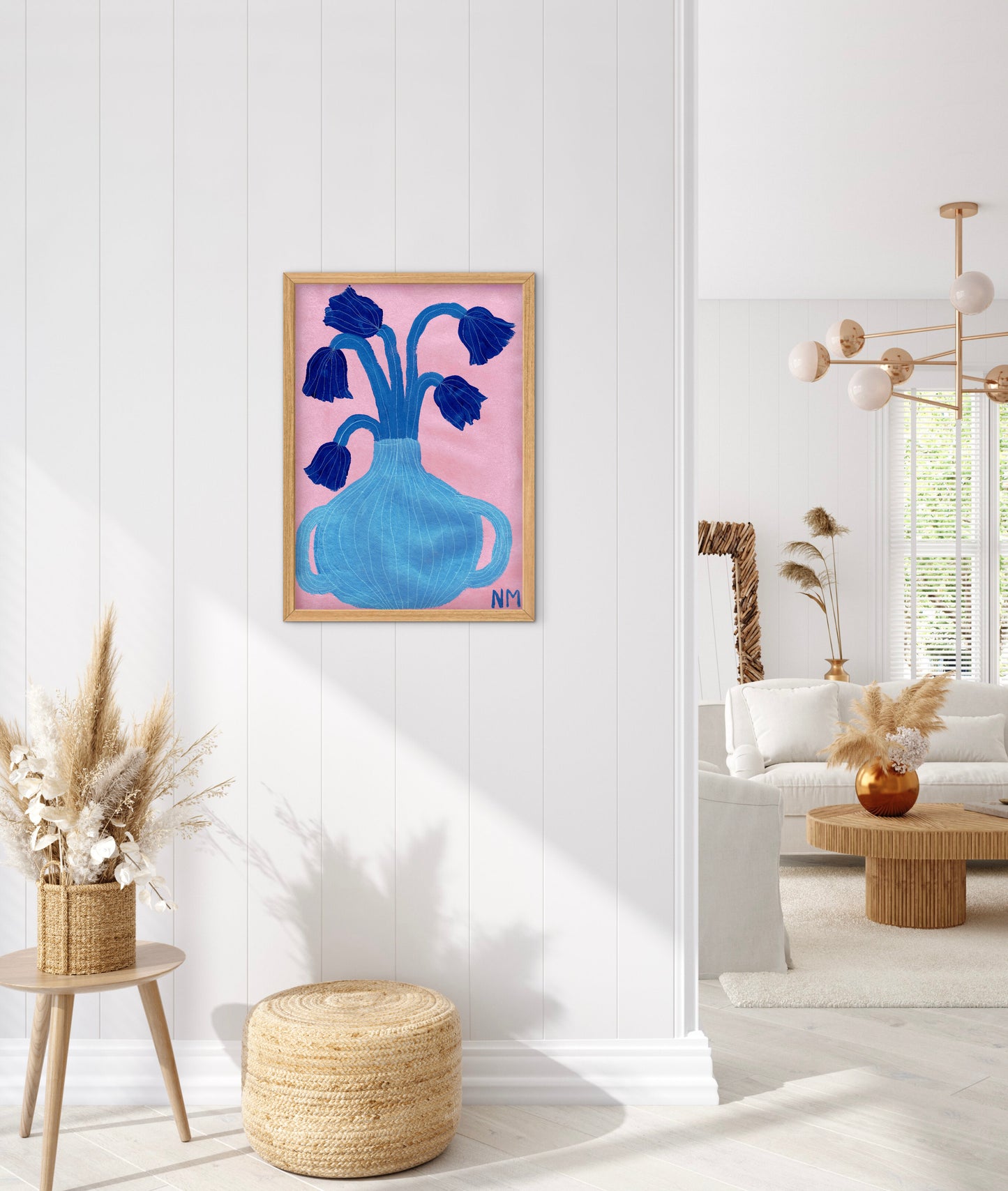 Blue Flowers In The Blue Vase Print.