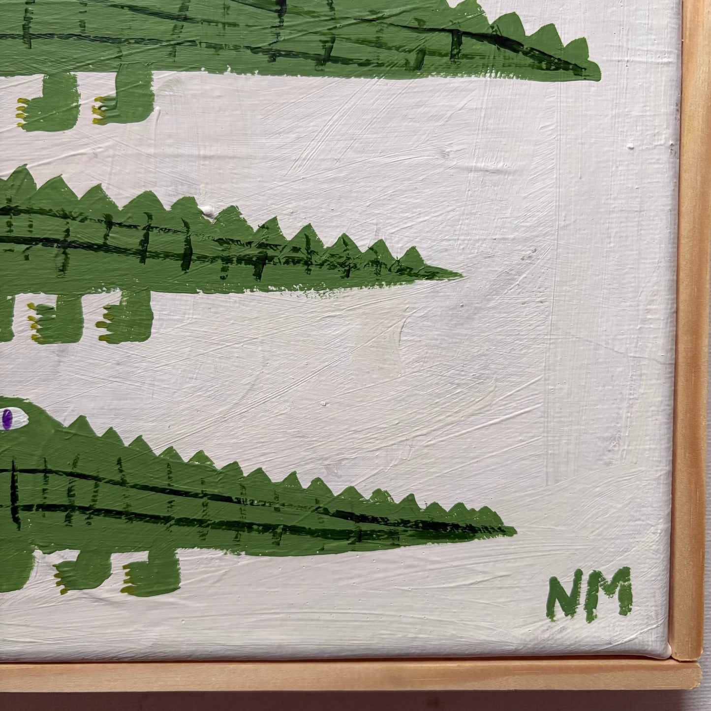 Crocodiles on white