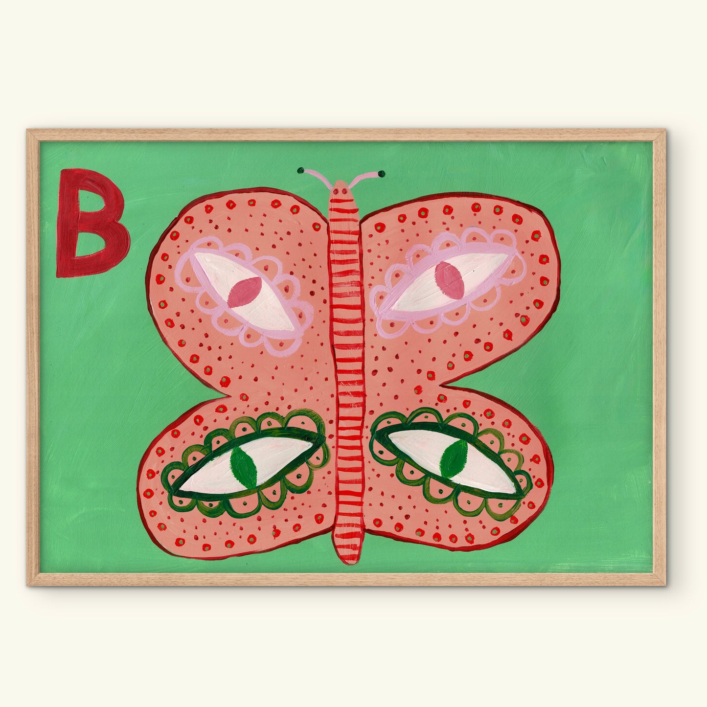 Alphabet B Butterfly Print.