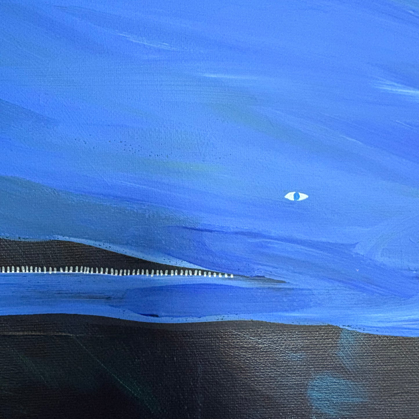 Whale in the deep blue sea.