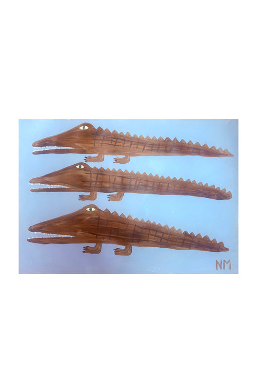 Three crocodile friends.